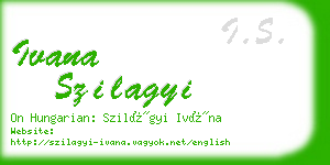 ivana szilagyi business card